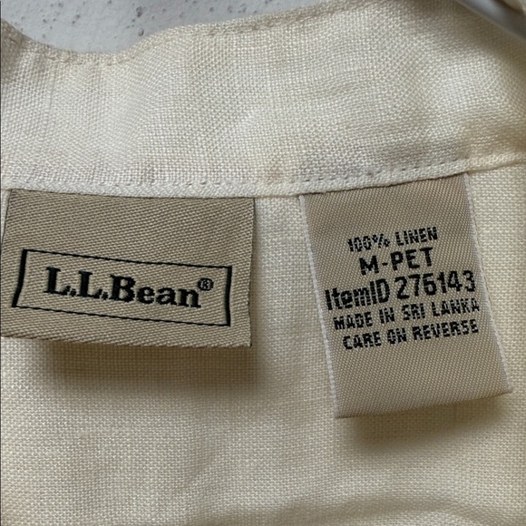 L.L. Bean Cream Button Down Shirt vintage 1990s - Picture 2 of 5